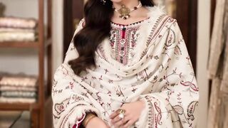 White Royal Embroidered Shawl Suit - Luxury Winter Collection 2026 | Soomra Online Store