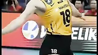 Unstoppable spikes of zehra gunes in volleyball court