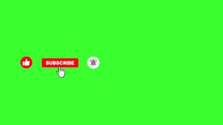 Green Screen YouTube Subscribe Button Animation With Like And Bell Icon Hand Cursor Clicking Looping