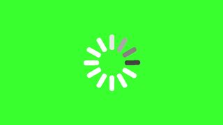 Green Screen Loading Spinner Circle Buffering Animation Rotating Wheel Chroma Key Loop