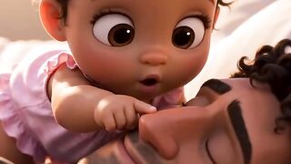 PIXAR ANIMATION, FAMILY FUN, MOM, DAD AND BABY 74