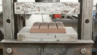 Viral video Hydraulic Press vs Chocolate 🍫😱 | What Happens When It Gets Crushed?