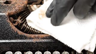 AntiqueTypewriter #RustRemoval #SilverShine #VintageRestoration