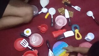 Cooking with my little daughter