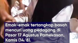 Emak-Emak Tertangkap Basah Curi Uang di Pasar Pamekasan