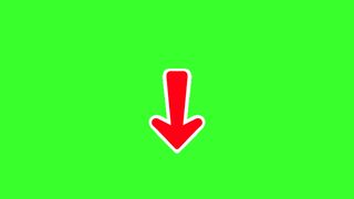 Green Screen Red Arrow Pointing Down Bouncing Animation Call To Action Chroma Key Loop