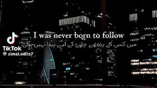 I was never born to follow