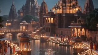 🚩 When Shri Ram returned to Ayodhya! 🪔 The amazing story of Diwali 🙏 #Diwali #ShriRam #Shorts