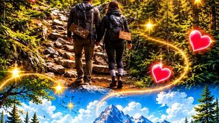 Star Heart ❤️✨ | Romantic Mountain Adventure 🌄💖 | AI Fantasy Video
