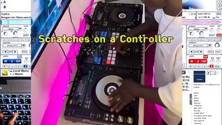 Dubble Deck Dj Scratches on Controller Verse on Laptop