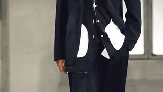 Raoul of the popular group Snow Man appeared as a model at "Yohji Yamamoto POUR HOMME 2023-24 A/W Collection" held in Paris, France
