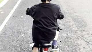 Little Kid Learning to Ride a Bicycle