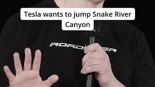 Recreating Evel Knievel Canyon jump with the Tesla