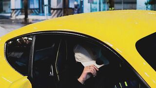 girl on porsche