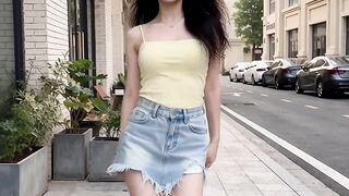 How To Style A Distressed Denim Skirt