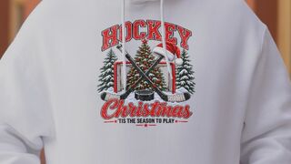Hockey Christmas Tis the season to play Ugly Christmas Sweatshirt