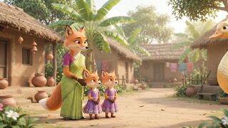 Magical Golden Goose and Fox Family | 3D Animation Cartoon for Kids