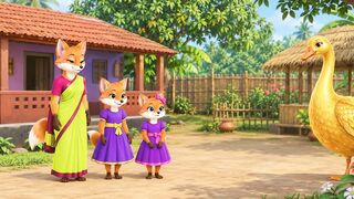 Magical Golden Goose and Fox Family | 3D Animation Cartoon for Kids 2