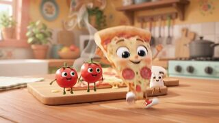 Magical Dancing Pizza Slice & Cute Boy | Fun 3D Animation Cartoon for Kids 2