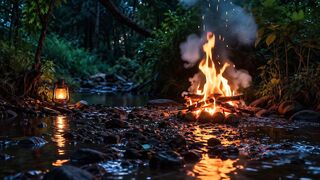 Asmr Sungai Dengan Api Unggun Yang Indah