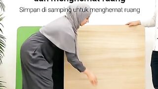 Meja Lipat Kayu 80x80 Murah elegan gaess