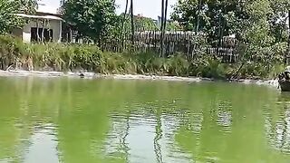 - Students ride a boat on the river. 😊