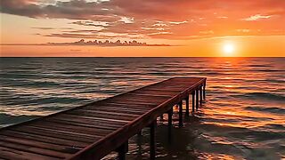 Breathtaking Ocean Sunset 🌅 Golden Waves & Dramatic Skies | Relaxing Nature #Shorts