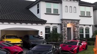 Cars and a cottage