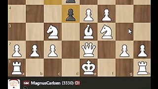 the knight amazing brilliant sacrifice - Magnus Carlsen #chess