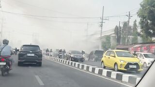 crowded traffic on excident