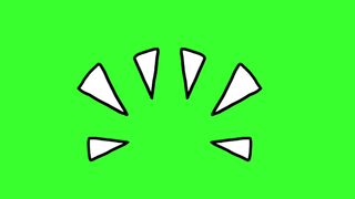 White Comic Shock Triangles Surprise Effect Green Screen Background Cartoon Explosion Chroma Key