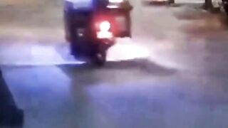 Unexpected Fall! A Seller Hits a Speed Bump 😱🙏
