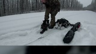 WAY BEHIND SCHEDULE IN DEEP SNOW?! 😱 #shorts