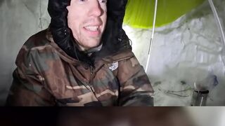 SO COLD HE MELTS SNOW JUST TO DRINK?! 😱 #shorts