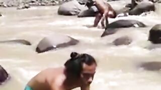 Fun Adventure in a Rocky River
