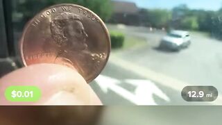 HE TRADED FOR A GIANT 3D PENNY?! 😱 #shorts