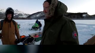 ICE FISHING IN THE ALASKAN COLD?! 😱 #shorts