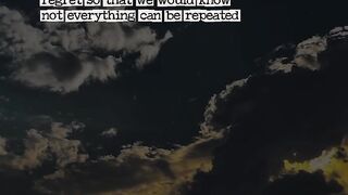 God Teaches Us the Meaning of Regret 🥀