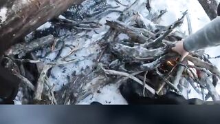 A BONFIRE BIG ENOUGH TO THAW THE EARTH?! 😱 #shorts