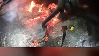 STEAK COOKED STRAIGHT ON THE COALS?! 😱 #shorts