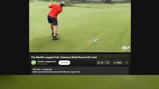 THE WORLDS LONGEST PUTT?! 😱 #shorts
