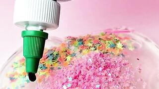 ✨😍 Clear Glitter Slime ASMR 💖 Sparkly & Super Satisfying! #Shorts