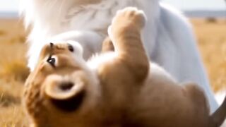 Cat vs Lion (funny cat)