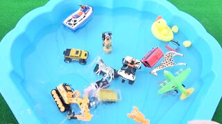 Toys review and learning name and sounds Construction vehicles