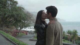 Loving couple kissing