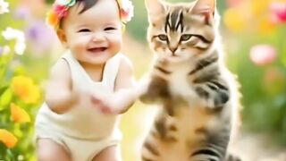 BABY FUNNY VIDEO DON'T TRY NOT TO LOUGH FUNNIEST COMEDY CAT