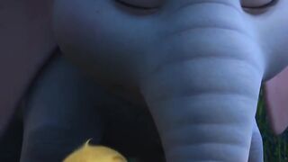 Elephant with duck