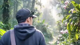 Ke indahan pagi hari di alam liar