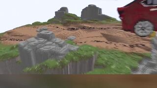 A TESLA JUMPING OFF A CLIFF?! 😱 #shorts