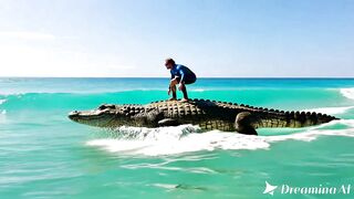 Surfando no crocodilo